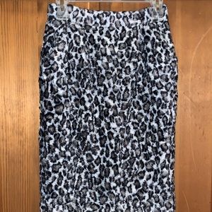 Faux fur Leopard Skirt